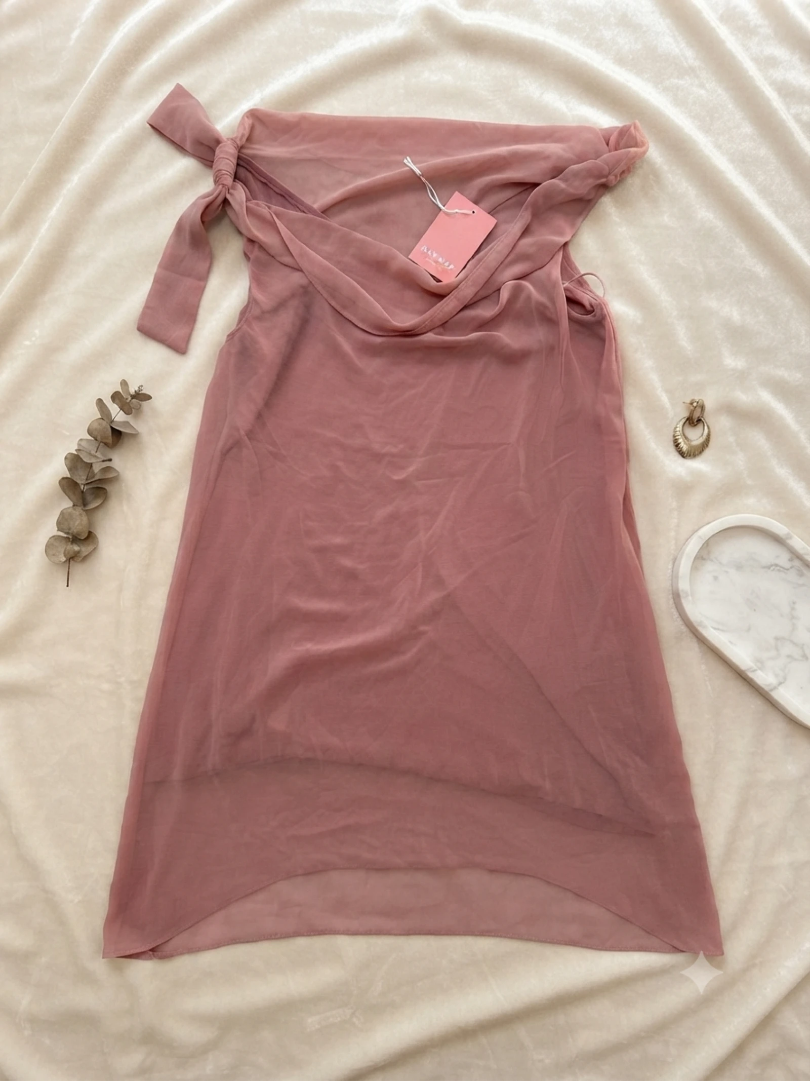 Vestido de gasa Naf Naf talla 46